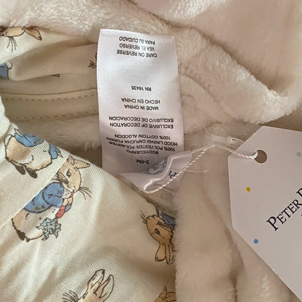 Peter Rabbit Kids Cream Pajama Robe - Picture 4 of 4